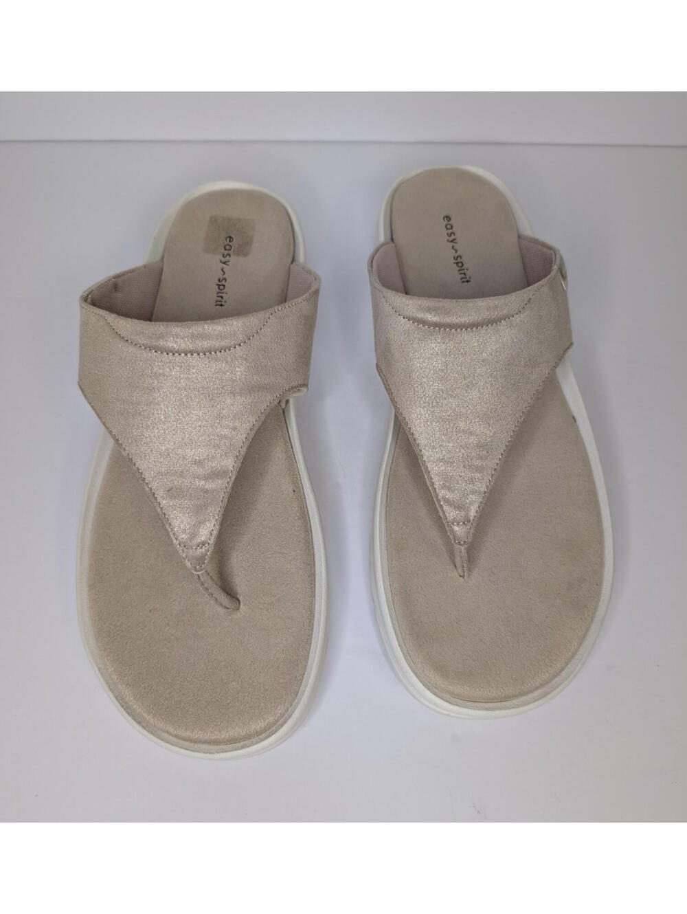 Easy Spirit Rift Slip-On Thong Sandal Beige Stone Sz 11M EUC